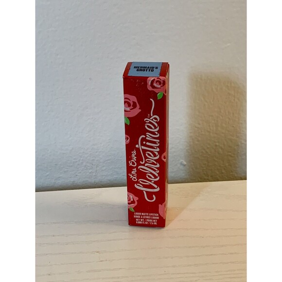 Lime Crime Velvetine Mermaids Grotto Metallic Robin Egg Blue Gold Sheen LIPSTICK - Picture 4 of 7